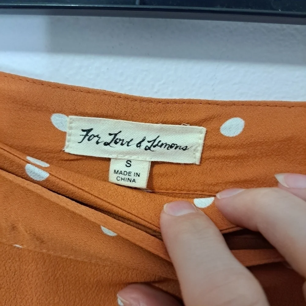 For Love  And Lemons Natalia dot skort copper small - Picture 8 of 9